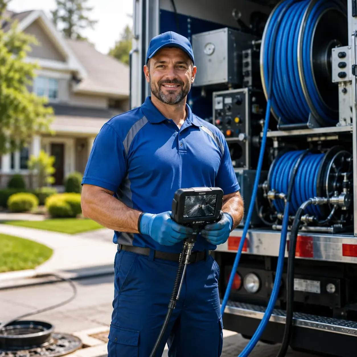 Local outdoor drain cleaning specialists in Williamsburg, MI